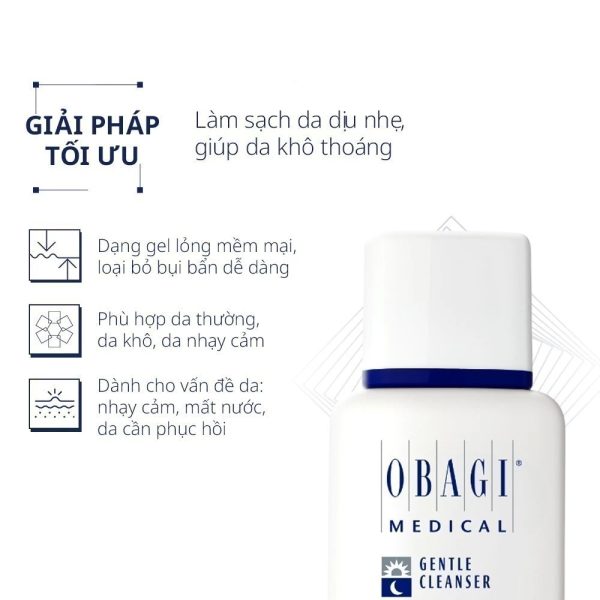 Sữa Rửa Mặt Obagi Gentle Cleanser Chai 200ml – Làm Sạch Dịu Nhẹ, Cấp Ẩm Cho Da Khỏe Mạnh