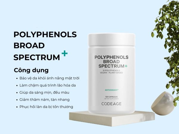 Viên Uống Chống Nắng Polyphenols Broad Spectrum – Tăng Cường Bảo Vệ Da, Ngăn Tia UV Từ Bên Trong