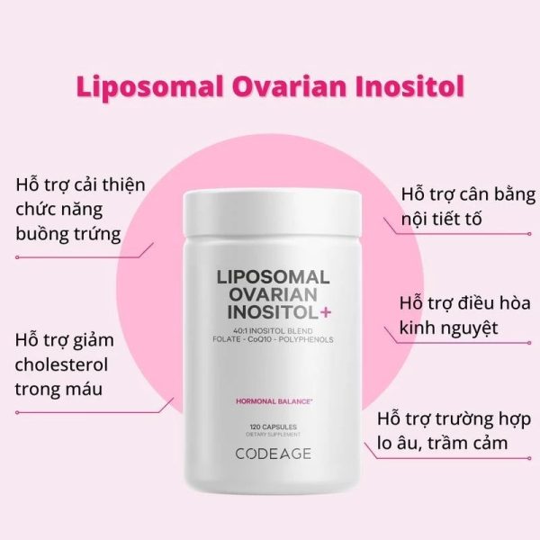 Viên Uống Codeage Liposomal Ovarian Inositol – Cân Bằng Nội Tiết, Điều Hòa Kinh Nguyệt Hiệu Quả