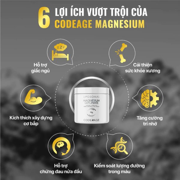 Viên Uống Bổ Sung Magie Codeage Liposomal Magnesium Glycinate 240 viên