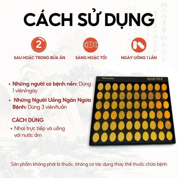 An Cung Ngưu Hoàng Trầm Hương Kwangdong 60 viên – Cải thiện sức khỏe và bảo vệ tim mạch