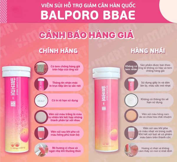 Viên sủi Balporo Bbae hỗ trợ giảm cân và chuyển hóa chất béo hiệu quả