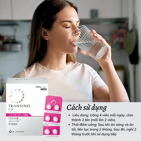Viên uống Transino Whitening EX 240 viên – Hỗ trợ trị nám, làm trắng da hiệu quả