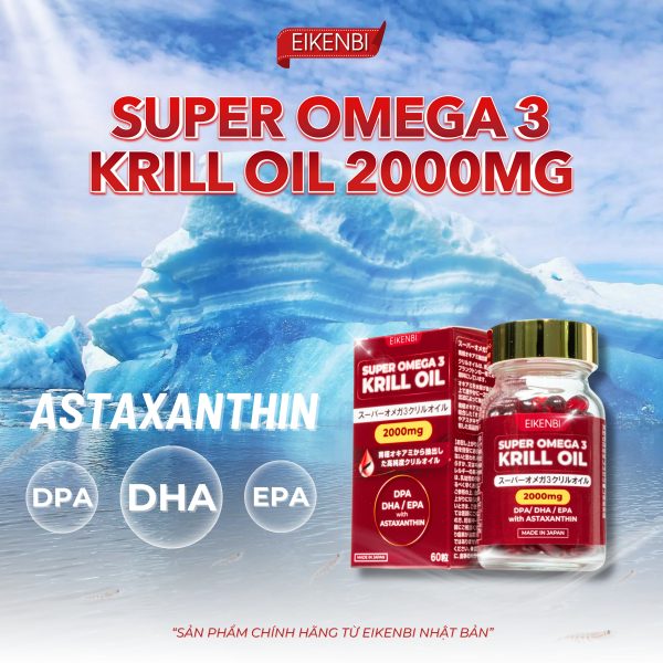 Dầu Nhuyễn Thể Super Omega 3 Krill Oil 2000mg – Viên Uống Tăng Cường Sức Khỏe