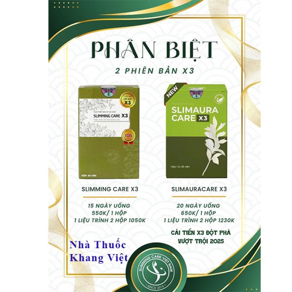 Viên Uống SlimAura Care X3 – Bí Quyết Giảm Cân, Giữ Dáng Thon Gọn, Tự Tin Tỏa Sáng