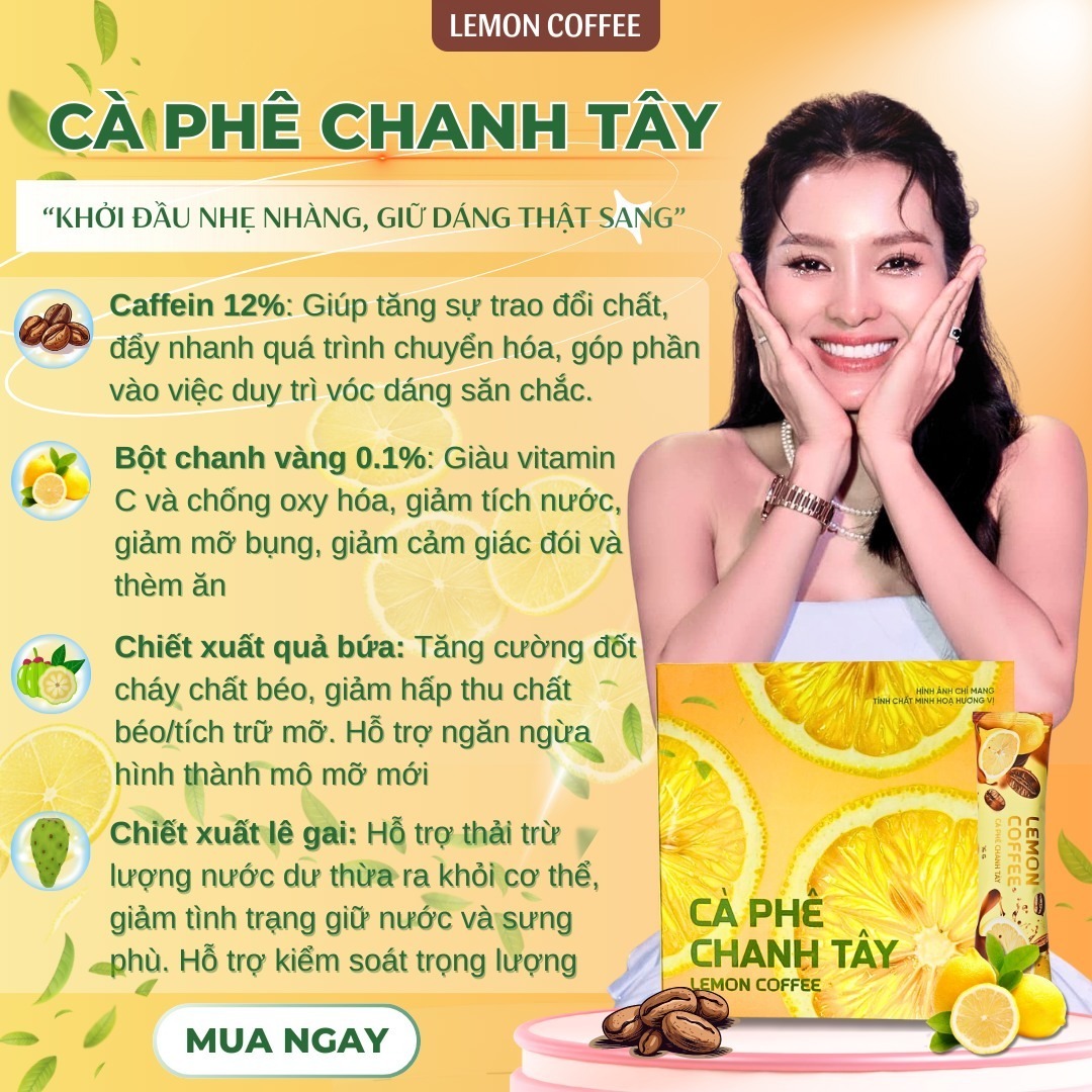 Thành phần Cà Phê Giảm Cân Vị Chanh Tây Lemon Coffee Cà Phê Giảm Cân Vị Chanh Tây Lemon Coffee – Thức uống hỗ trợ giảm mỡ, giữ dáng mỗi ngày