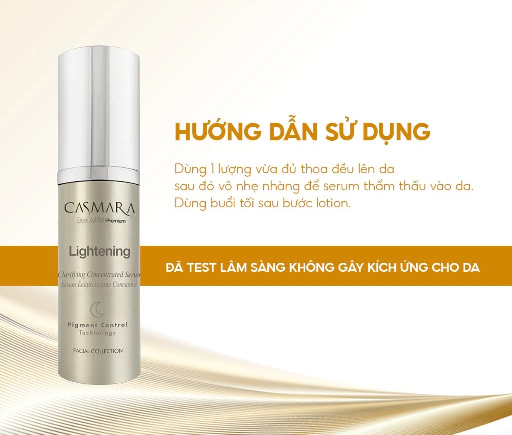 Cách dùng Serum Casmara Lightening Clarifying Concentrated 30ml Serum Casmara Lightening Clarifying Concentrated 30ml – Hỗ trợ làm sáng da, cân bằng dầu và cải thiện da mụn