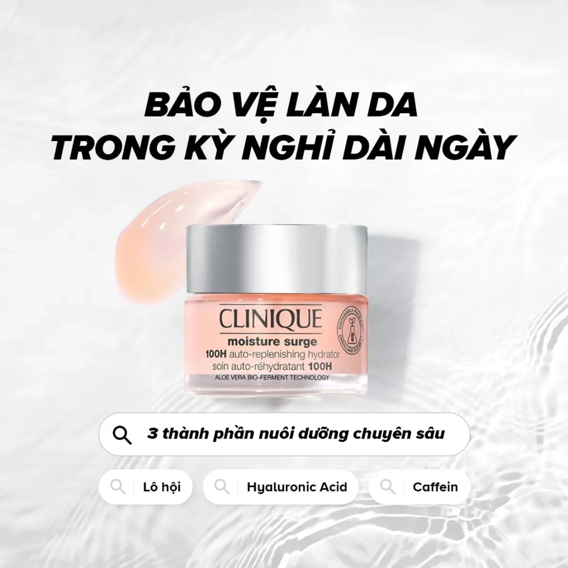 Ưu điểm Kem dưỡng ẩm Clinique Moisture Surge 100H Auto-Replenishing Hydrator 50ml Kem dưỡng ẩm Clinique Moisture Surge 100H Auto-Replenishing Hydrator 50ml