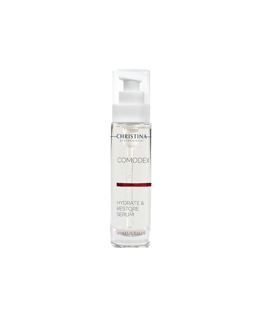 Serum Christina Comodex Hydrate & Restore Serum 30ml Serum Christina Comodex Hydrate & Restore Serum 30ml – Giải pháp cấp ẩm, hỗ trợ phục hồi làn da dầu mụn nhạy cảm