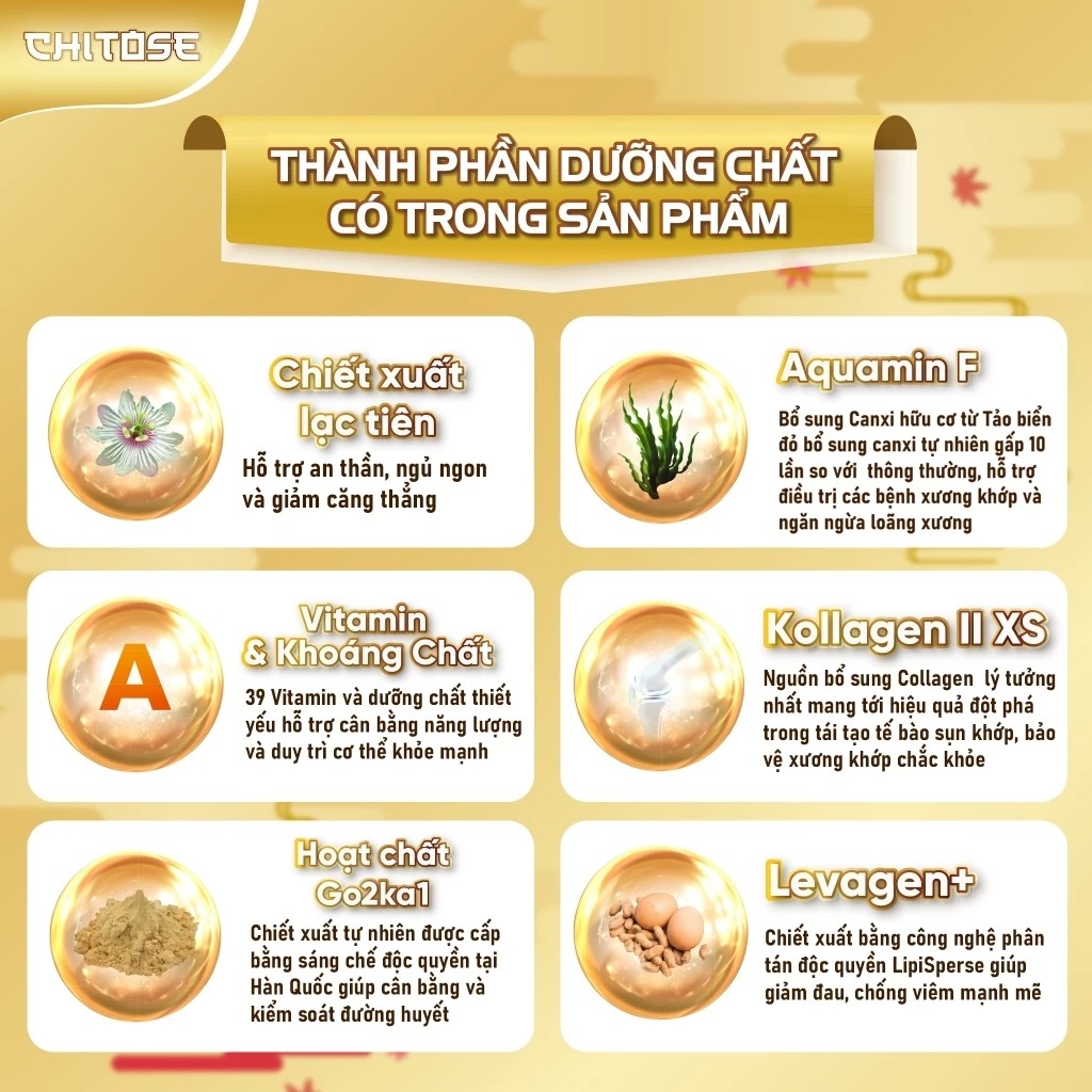 Thành phần Sữa Chitose Nhật Bản 650g Sữa Chitose Nhật Bản 650g – Hỗ trợ bổ sung dưỡng chất thiết yếu cho người cao tuổi
