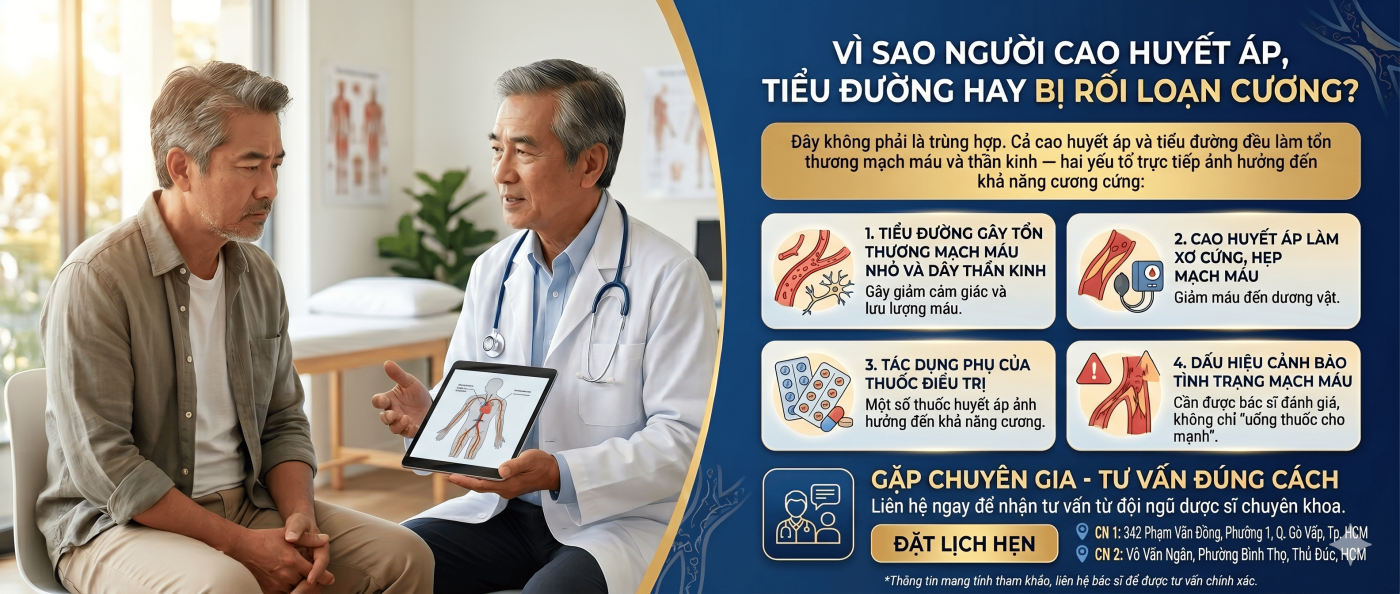 Thuốc cương dương cho người cao huyết áp và tiểu đường Thuốc cương dương cho người cao huyết áp và tiểu đường